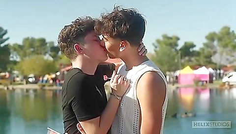 Stunning brunette gets fucked by her boyfriend outdoors