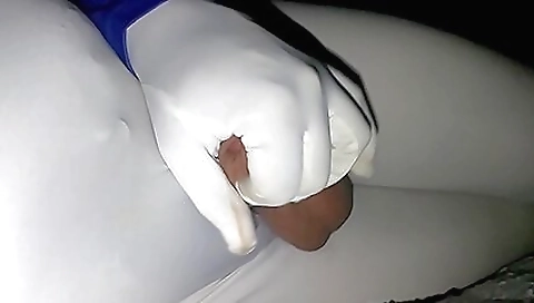 Black costume solo movie with a guy with a hot body