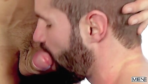 Brunette enjoys deepthroat sex with her best friend