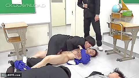 Japanese teen girls are having fun with each other