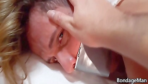 I'm getting a bandana and a dildo stuffed in my pussy