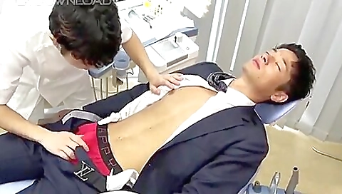Japanese girl gets her mouth filled with doctor's cum