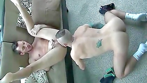 Busty woman with big cock is getting a cumshot on her face