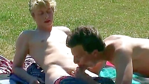 Brunette blonde girl is getting her cumshot on the porch