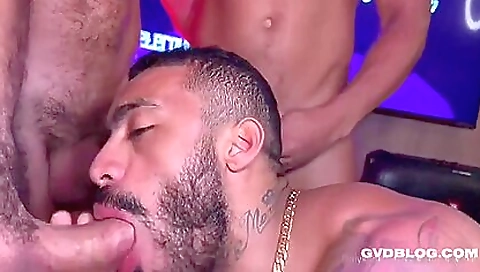 Amature group sex clip with two hot bitches with tattoos