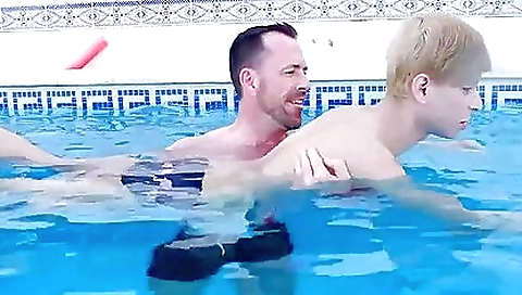 Blonde brunette gives a deepthroat to her boyfriend