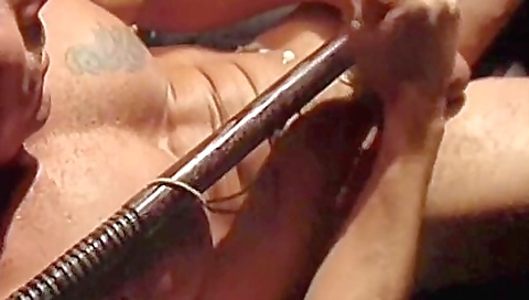 Big dick cumshot and tattooed brunette with hot face