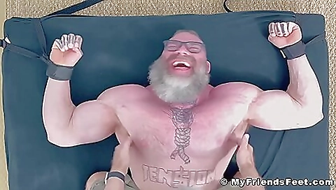 A bound guy has foot fetish and is penetrated in hot video