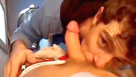 Brunette in swimsuit gets her pussy licked and deepthrobble