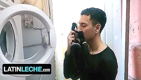Sexy brunettes in the laundry room making their bodies rimmed