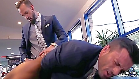 Tattooed guy strips his clothes and rides his thick cock